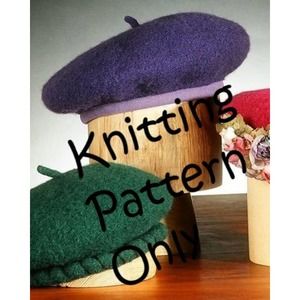 New Bev Galeskas for Fiber Trends AC-6 Brushed Felt Berets Knitting Pattern